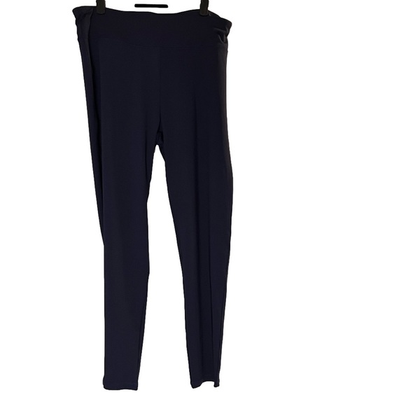Swank a Posh navy blue leggings NWT Size 1X pull on flat lock seams stretchy - Picture 2 of 11
